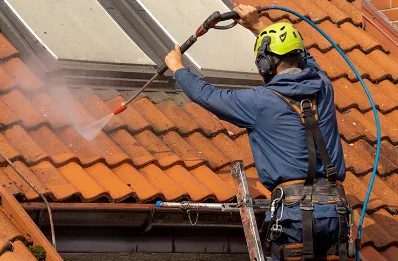Démoussage et hydrofuge de toiture à l'Étang-Bertrand